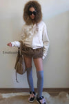 glam-rhinestone-faux-fur-collar-zip-waist-cinch-hoodie