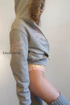 glam-rhinestone-faux-fur-collar-zip-waist-cinch-hoodie