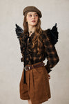 Annie 22 | 100% Wool Puff Sleeve Shirt Blouse