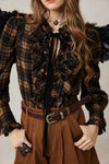 Annie 22 | 100% Wool Puff Sleeve Shirt Blouse