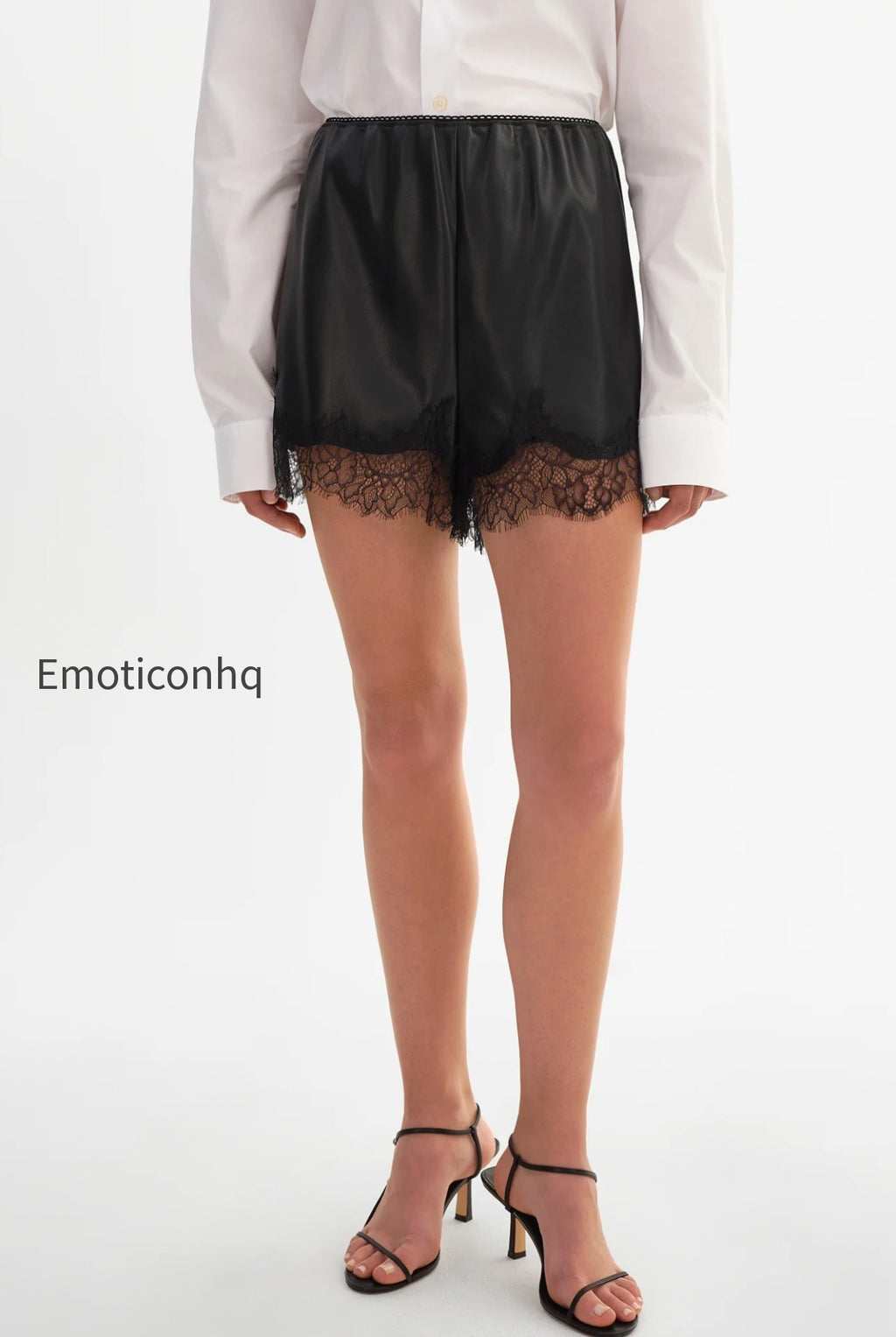 farah-lace-faux-leather-short