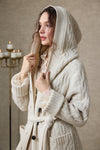 Hudson 15 | 100% wool hooded cardigan coat