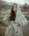 Hudson 15 | 100% wool hooded cardigan coat