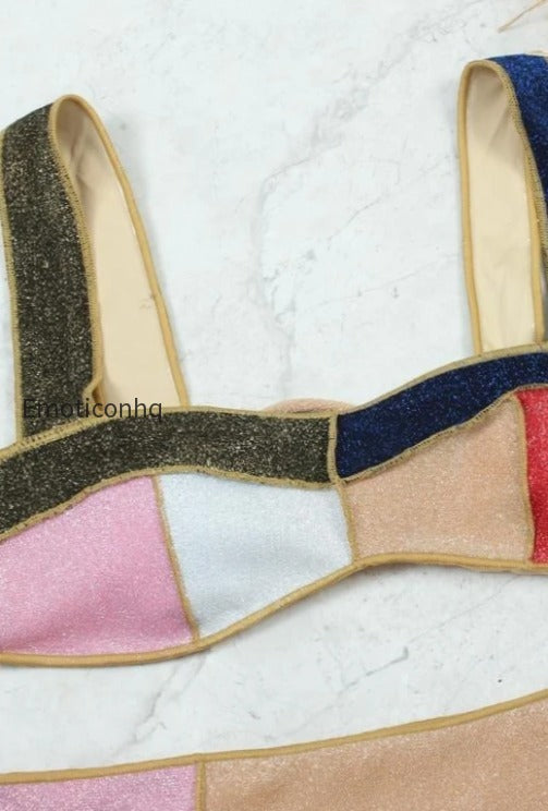 patchwork-gold-thread-bikini-set