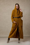 Hudson 15 | 100% wool hooded cardigan coat