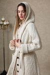 Hudson 15 | 100% wool hooded cardigan coat