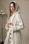 Hudson 15 | 100% wool hooded cardigan coat