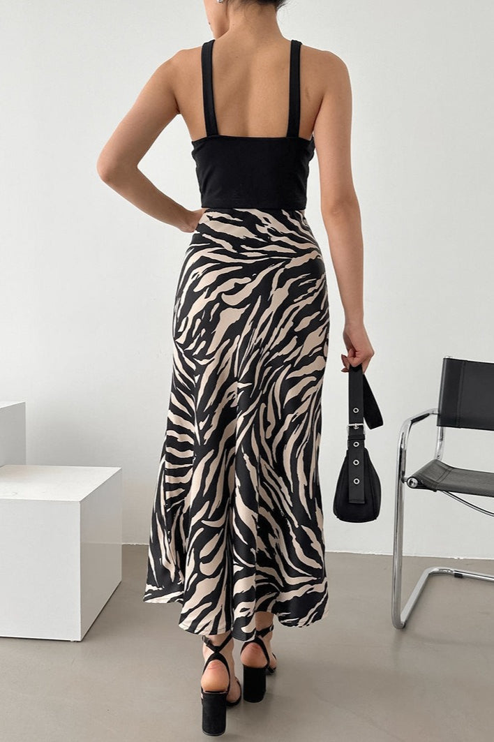 zebra-print-a-line-midi-skirt