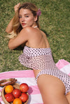 sweet-polka-dot-print-bandeau-two-piece-set