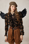 Annie 22 | 100% Wool Puff Sleeve Shirt Blouse