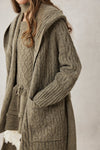 Hudson 15 | 100% wool hooded cardigan coat