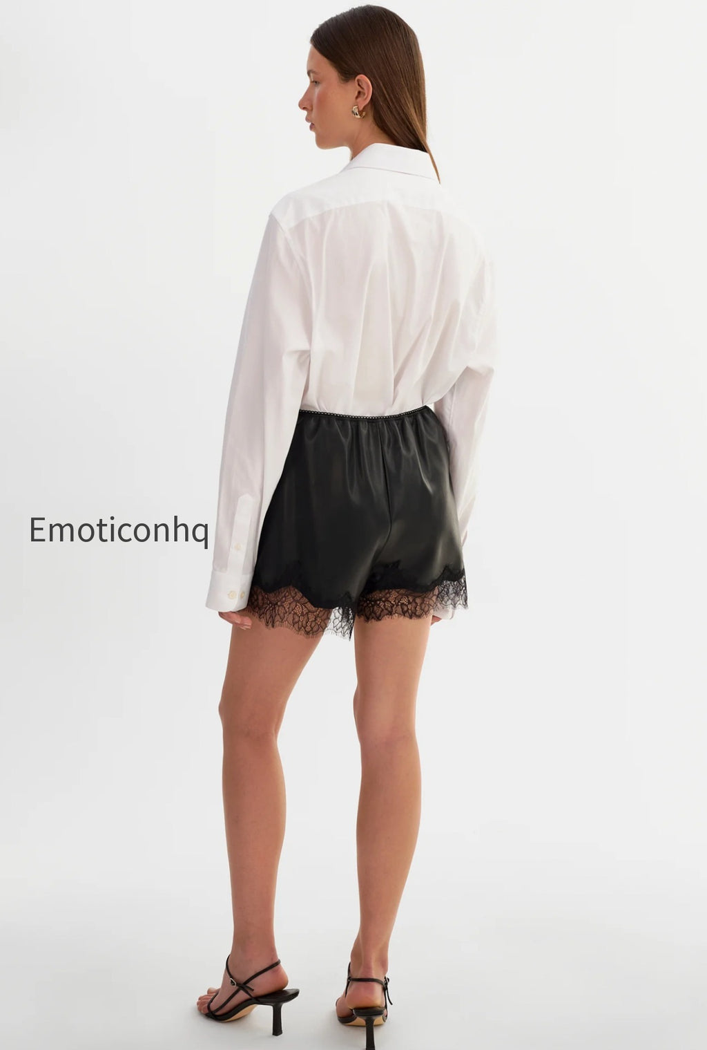 farah-lace-faux-leather-short