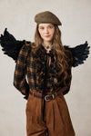 Annie 22 | 100% Wool Puff Sleeve Shirt Blouse