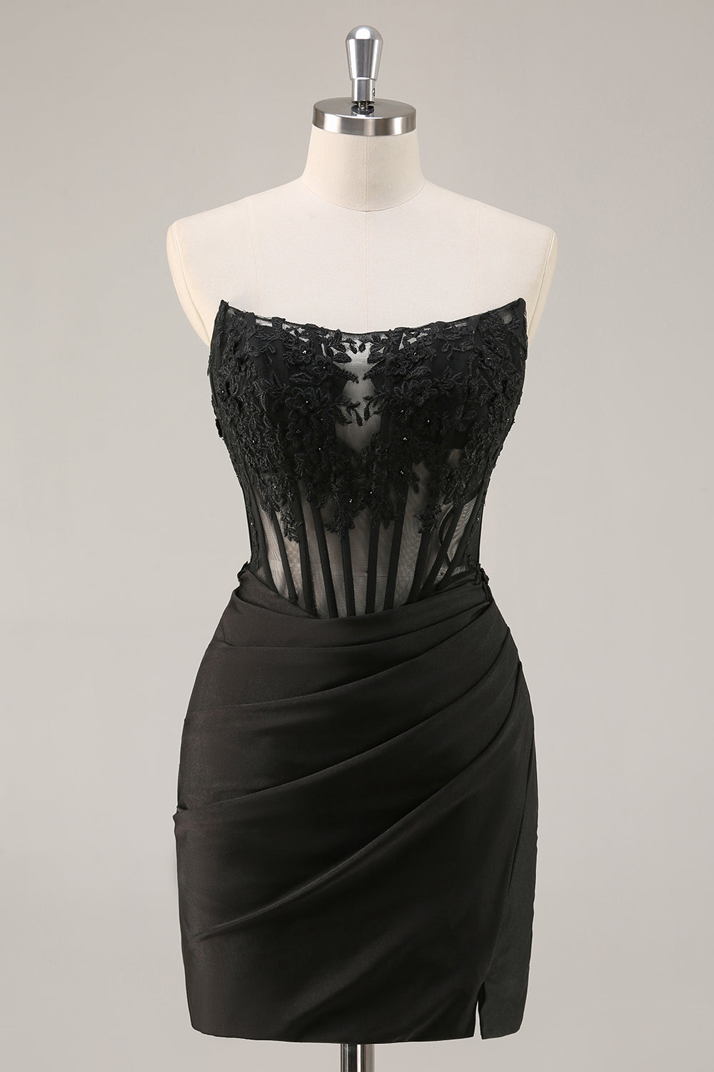 pink-strapless-bodycon-corset-short-homecoming-dress-with-lace
