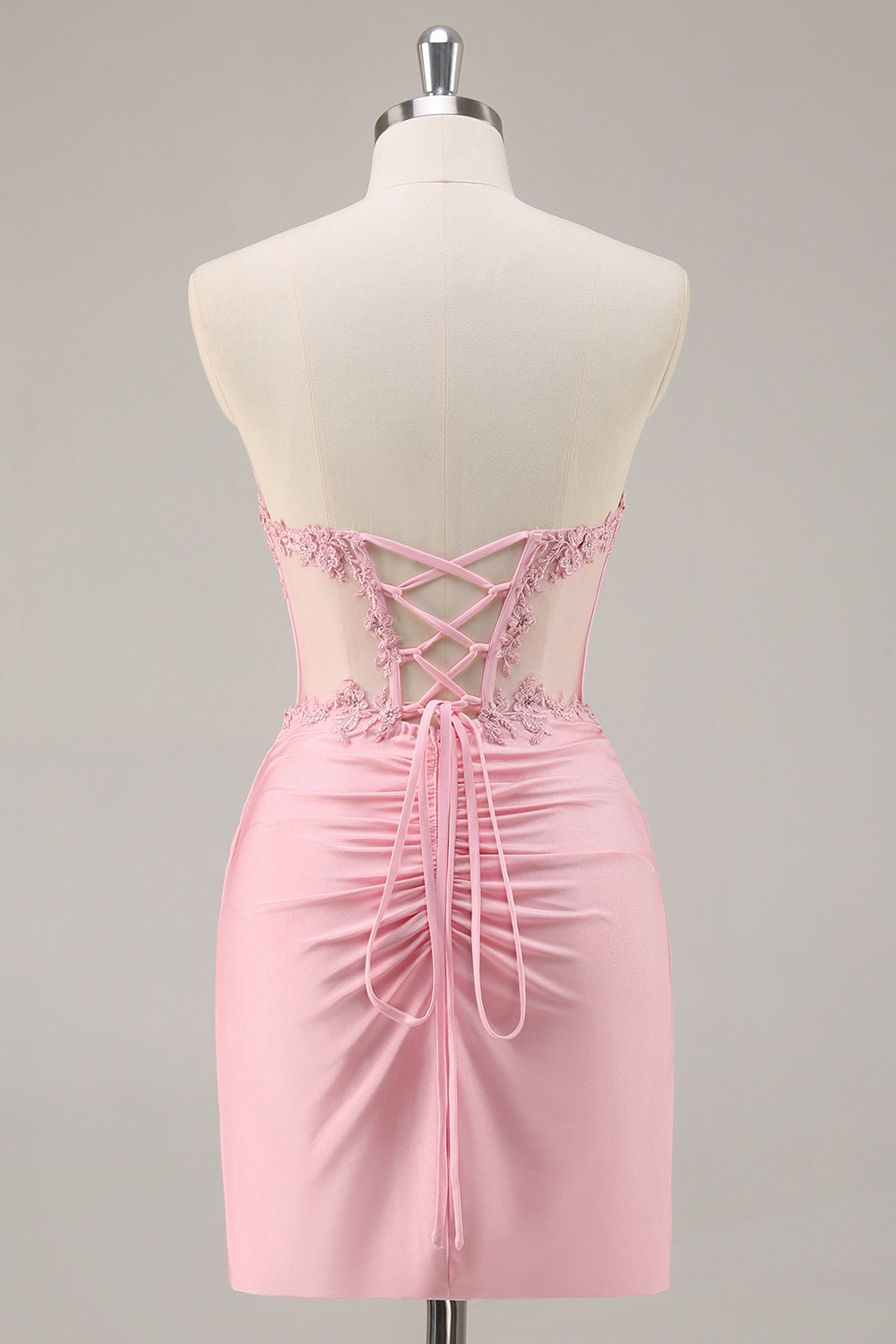 pink-strapless-bodycon-corset-short-homecoming-dress-with-lace