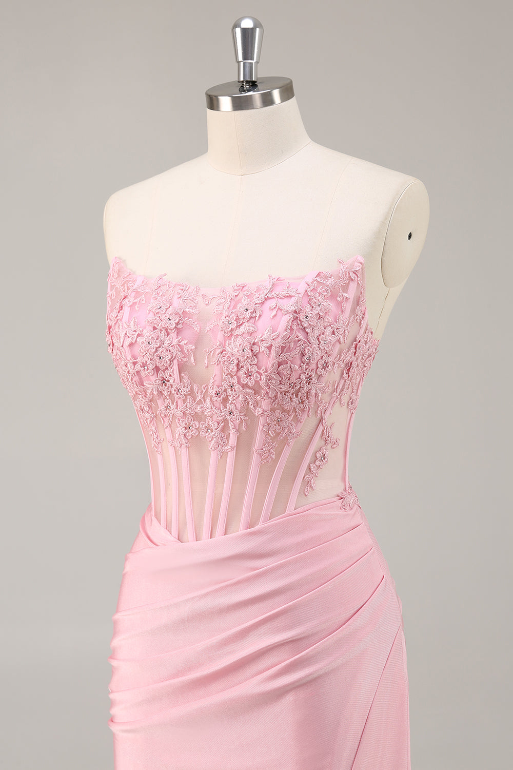 pink-strapless-bodycon-corset-short-homecoming-dress-with-lace