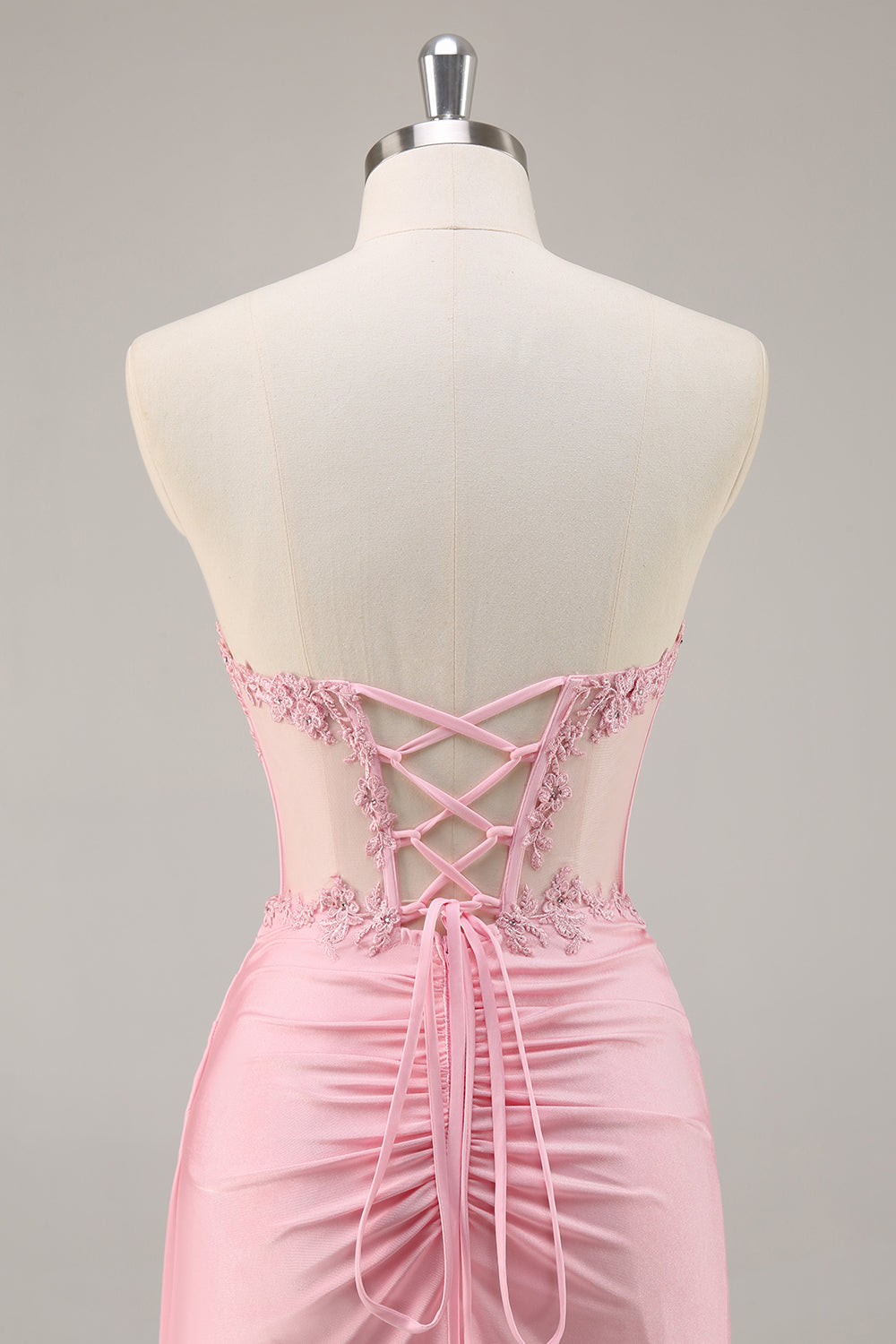 pink-strapless-bodycon-corset-short-homecoming-dress-with-lace