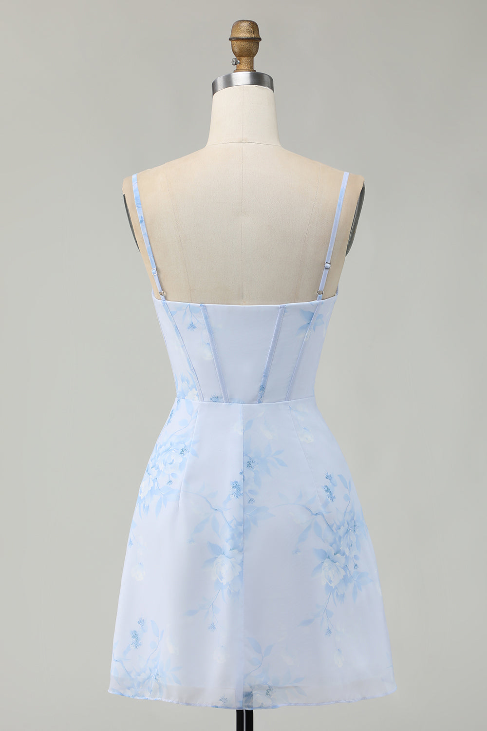 light-blue-floral-tight-ruched-short-corset-homecoming-dress