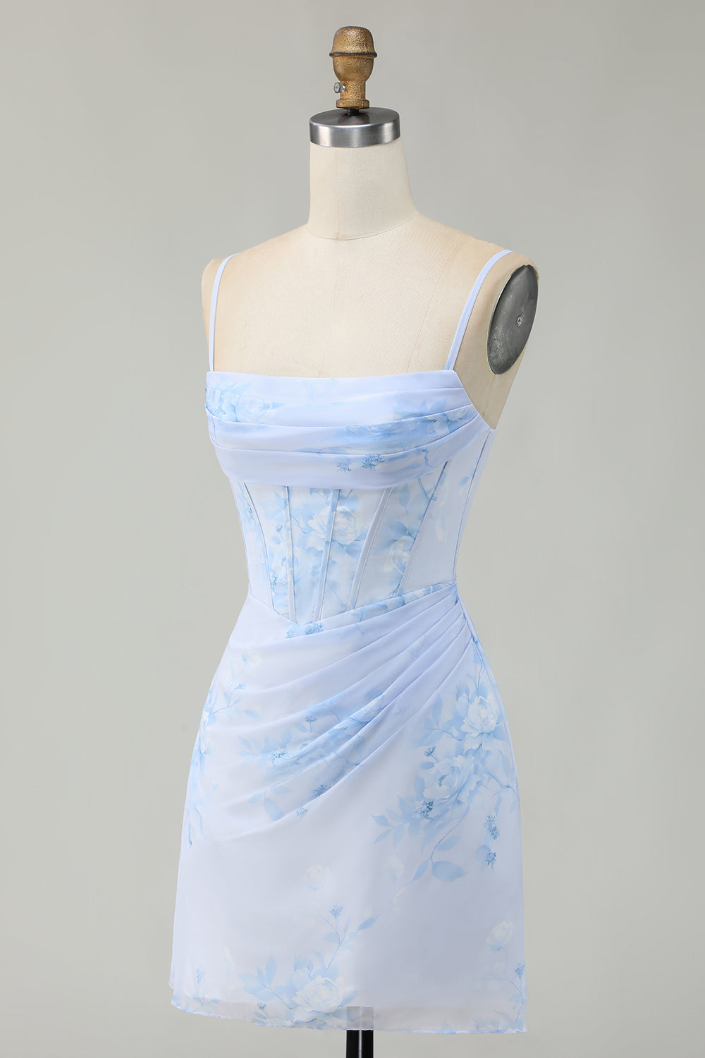 light-blue-floral-tight-ruched-short-corset-homecoming-dress