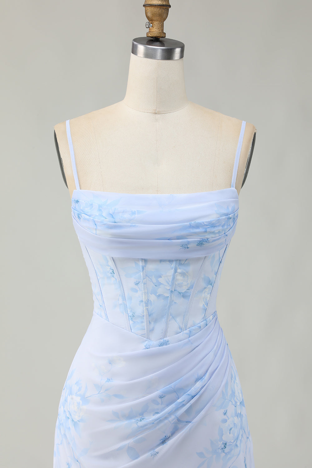 light-blue-floral-tight-ruched-short-corset-homecoming-dress