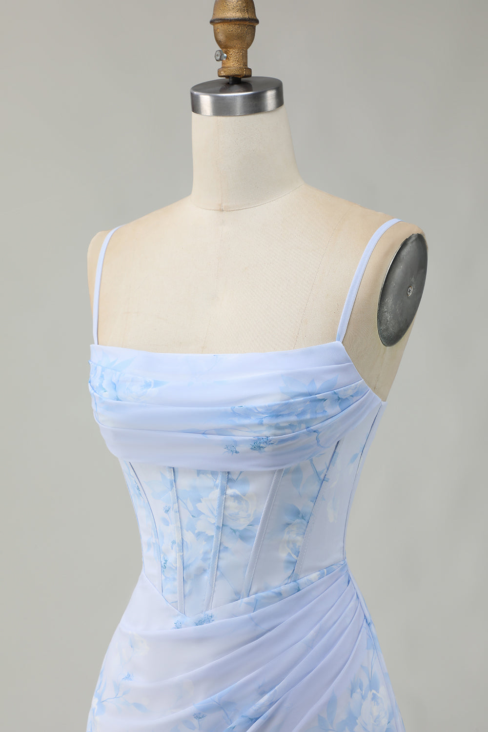 light-blue-floral-tight-ruched-short-corset-homecoming-dress