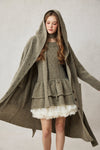 Hudson 15 | 100% wool hooded cardigan coat