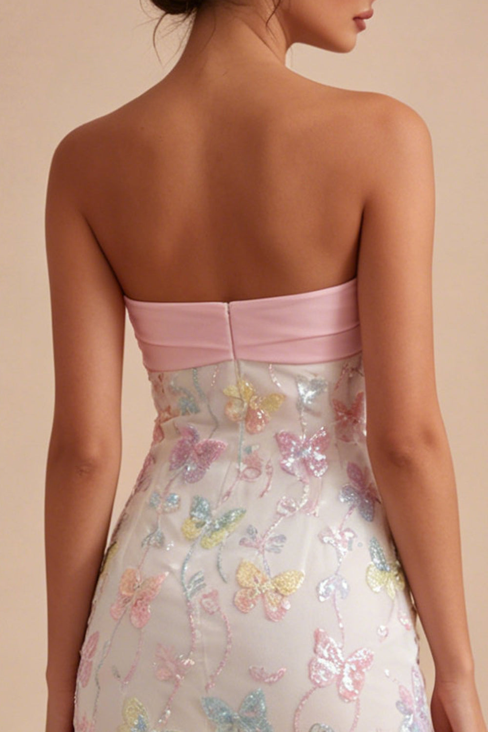 sparkly-pink-and-white-floral-tight-short-strapless-beaded-graduation-dress