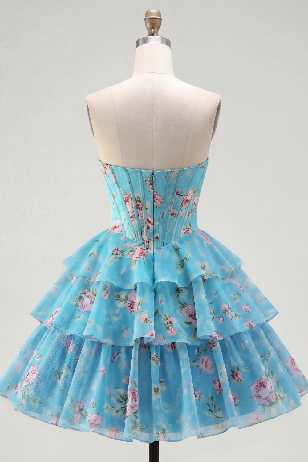 yellow-a-line-floral-corset-short-fringed-strapless-homecoming-dress-with-ruffles