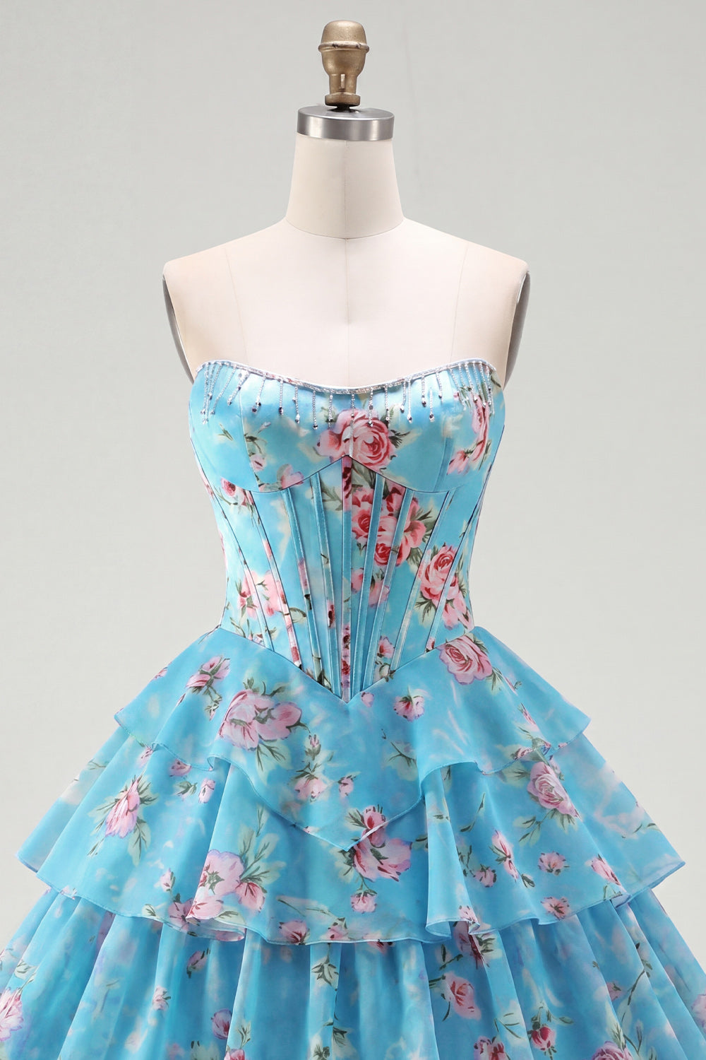 yellow-a-line-floral-corset-short-fringed-strapless-homecoming-dress-with-ruffles