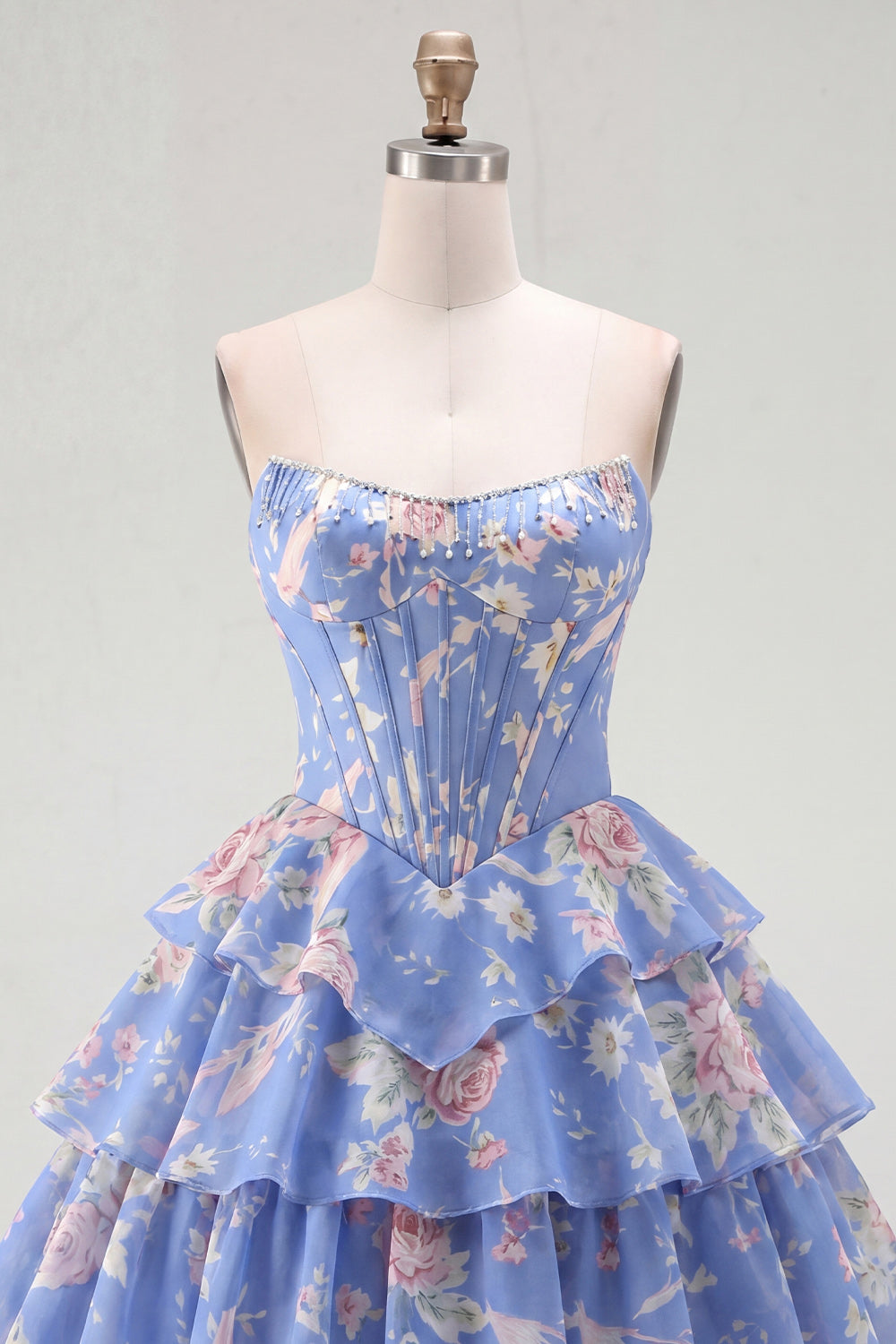 yellow-a-line-floral-corset-short-fringed-strapless-homecoming-dress-with-ruffles