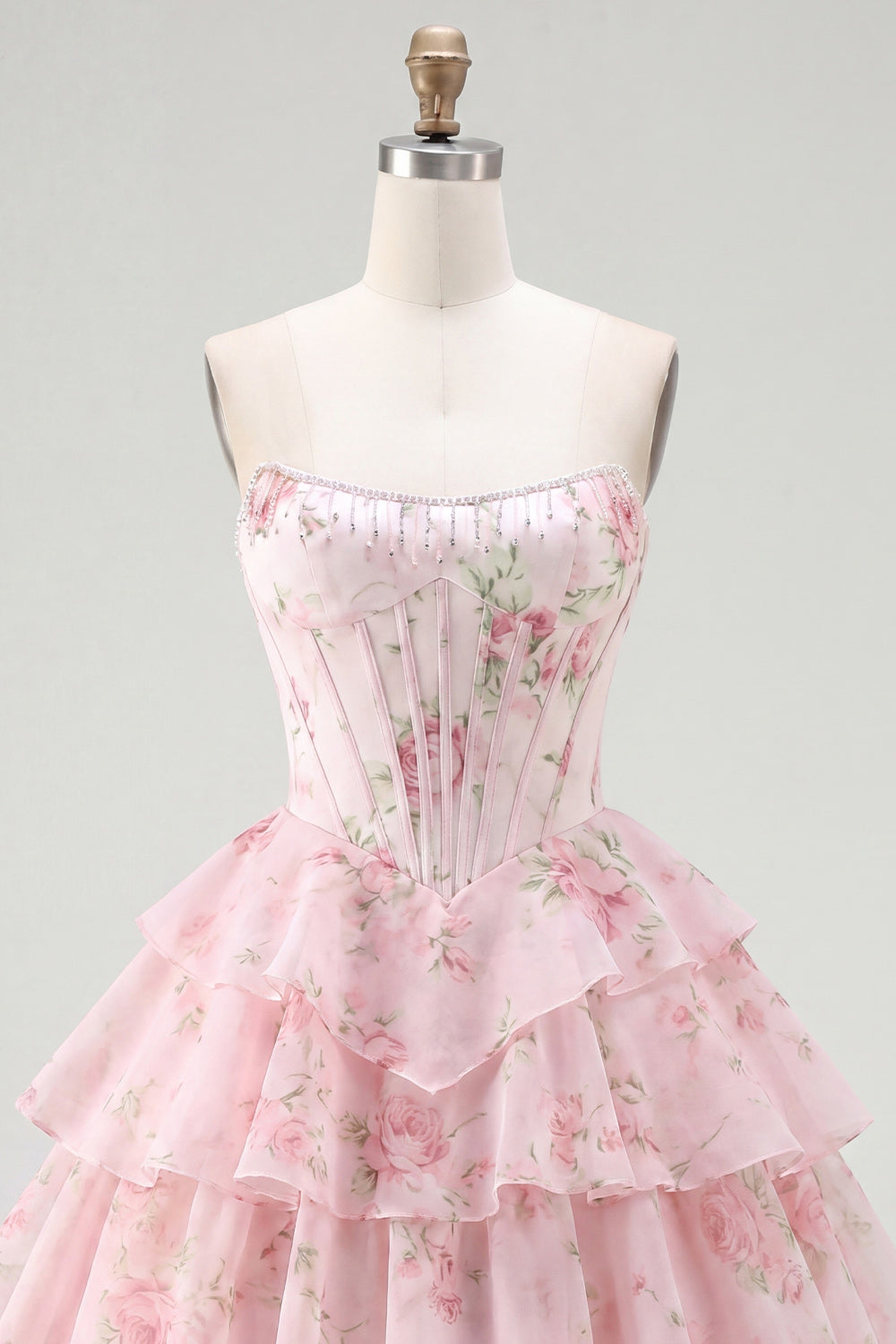yellow-a-line-floral-corset-short-fringed-strapless-homecoming-dress-with-ruffles
