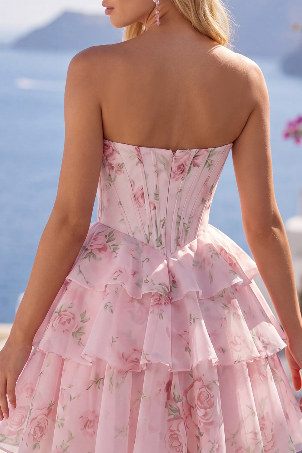 yellow-a-line-floral-corset-short-fringed-strapless-homecoming-dress-with-ruffles
