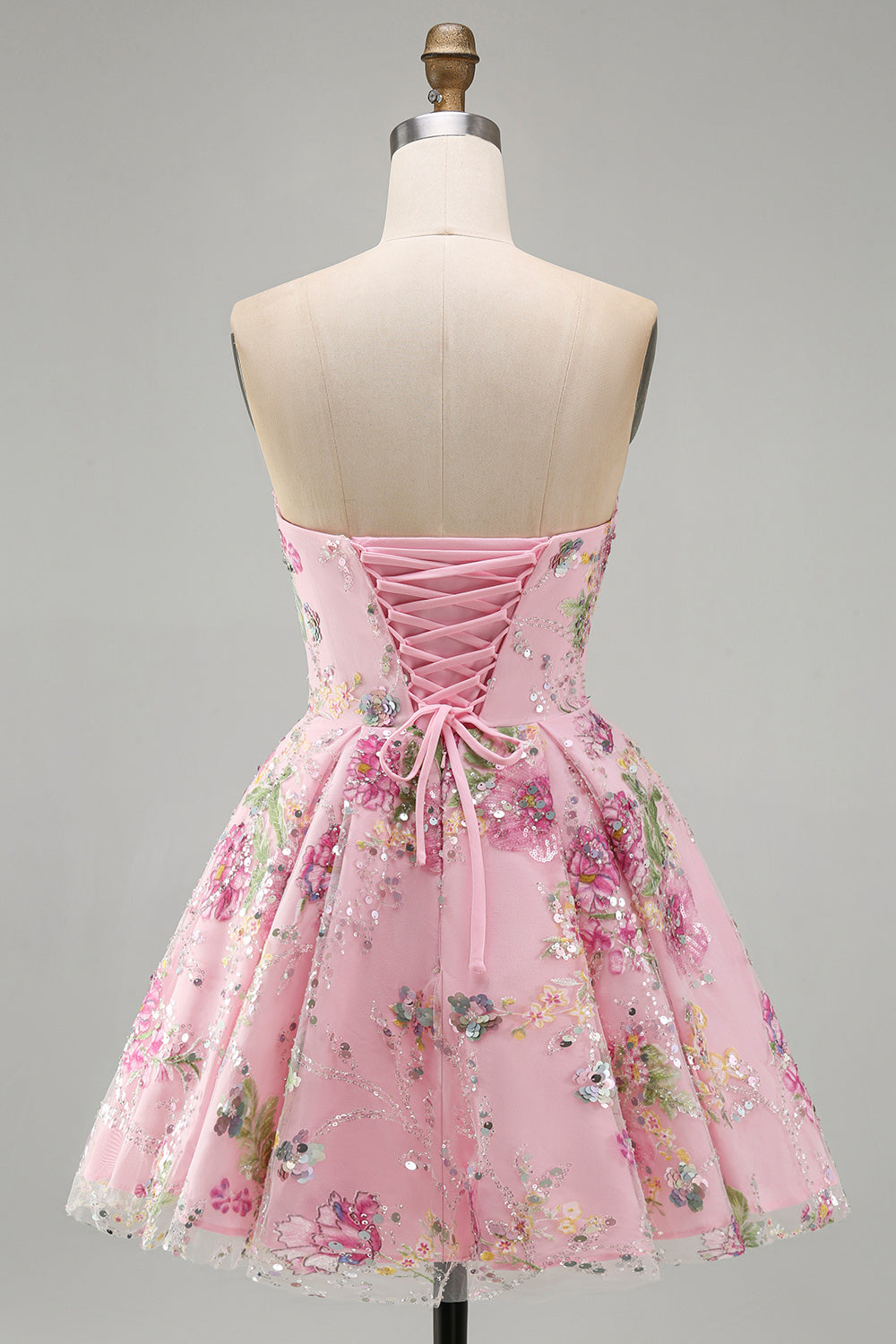 sparkly-pink-floral-beaded-a-line-short-strapless-homecoming-dress