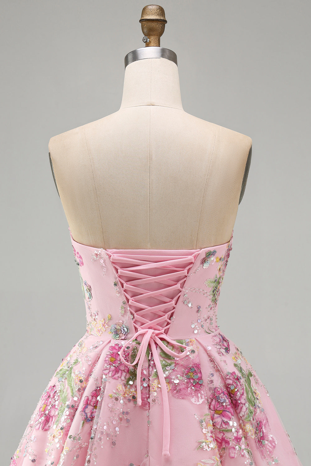 sparkly-pink-floral-beaded-a-line-short-strapless-homecoming-dress