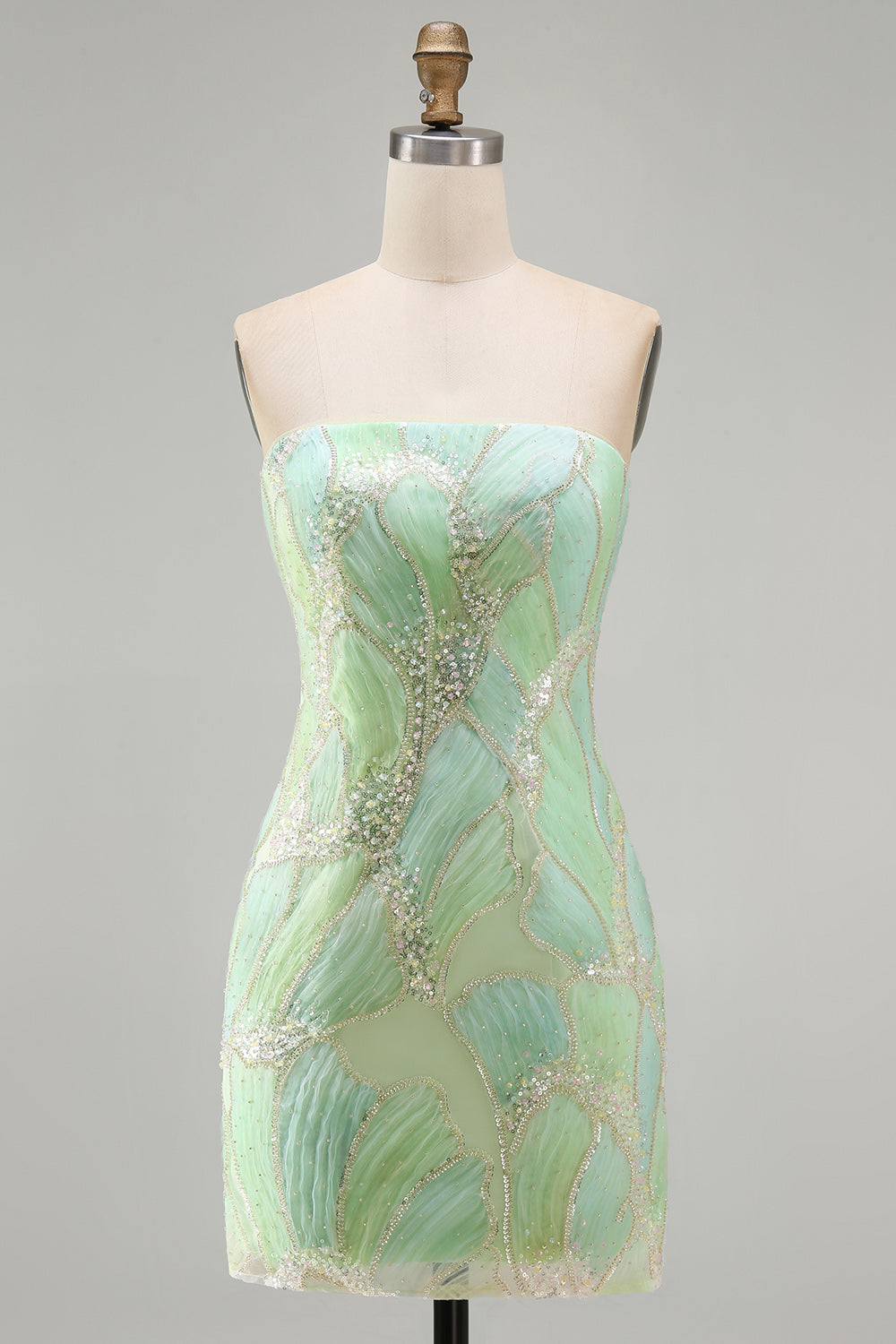 sparkly-blue-sequin-strapless-tight-short-homecoming-dress