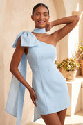 pink-beaded-one-shoulder-tight-short-homecoming-dress-with-bow