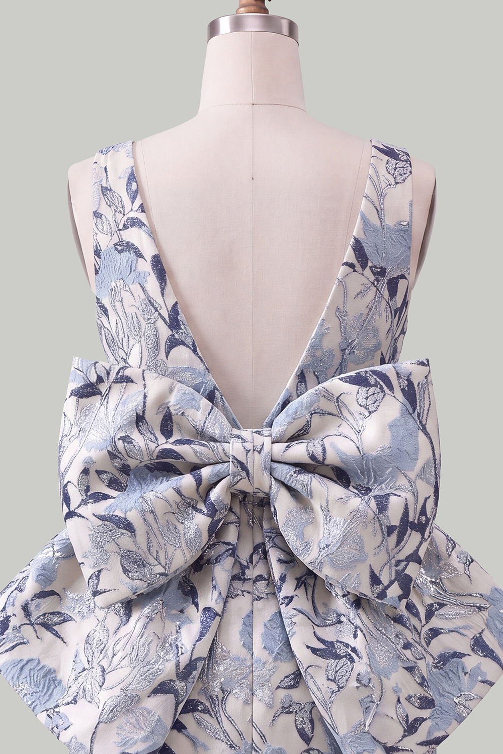 floral-pink-green-tight-boat-neck-short-homecoming-dress-with-bow