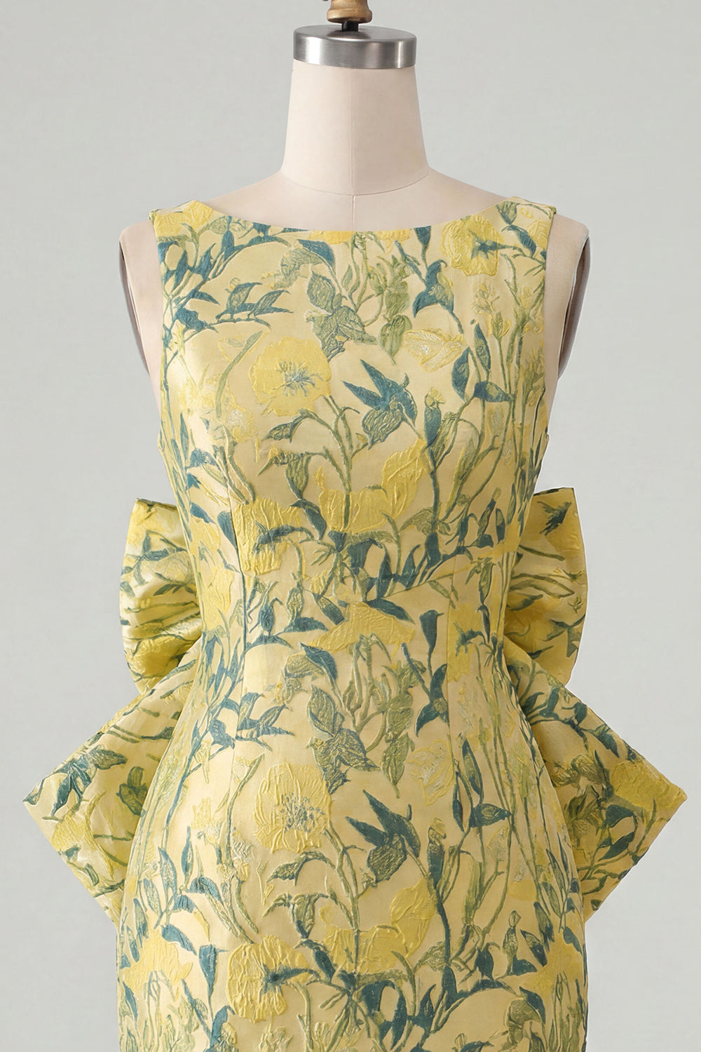 floral-pink-green-tight-boat-neck-short-homecoming-dress-with-bow