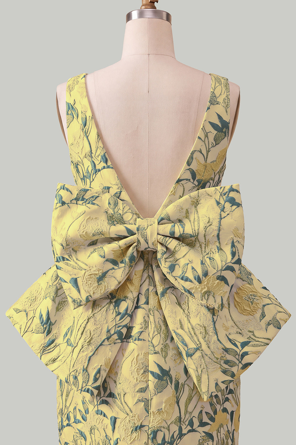 floral-pink-green-tight-boat-neck-short-homecoming-dress-with-bow