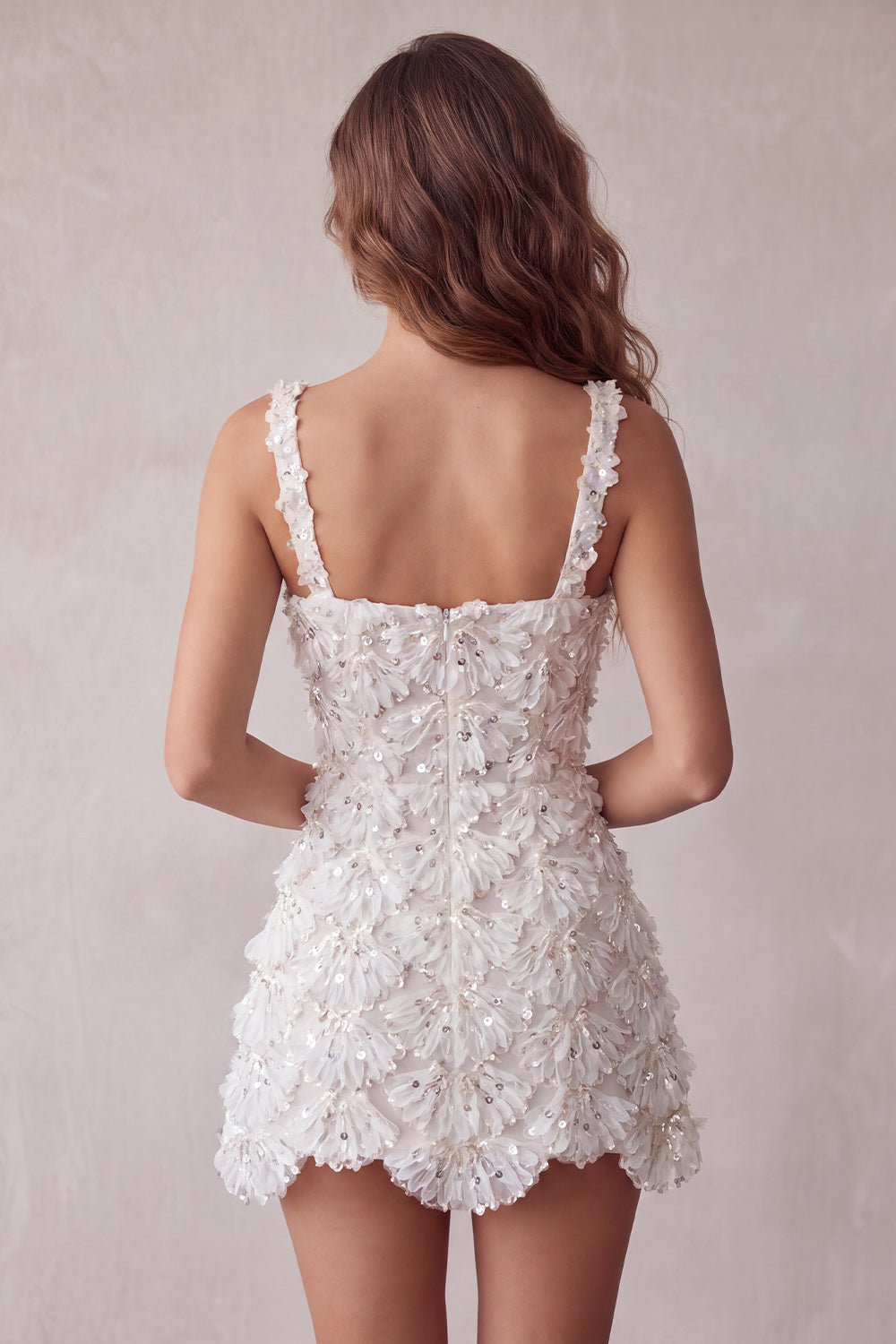 ivory-sparkly-sequin-floral-tight-short-a-line-homecoming-dress
