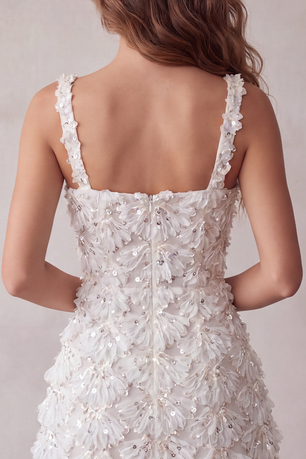 ivory-sparkly-sequin-floral-tight-short-a-line-homecoming-dress