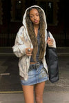 db-star-print-zip-up-hoodie