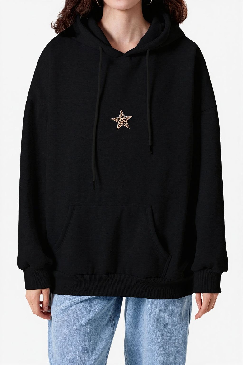 leopard-star-patch-pullover-hoodie