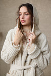 Hudson 15 | 100% wool hooded cardigan coat