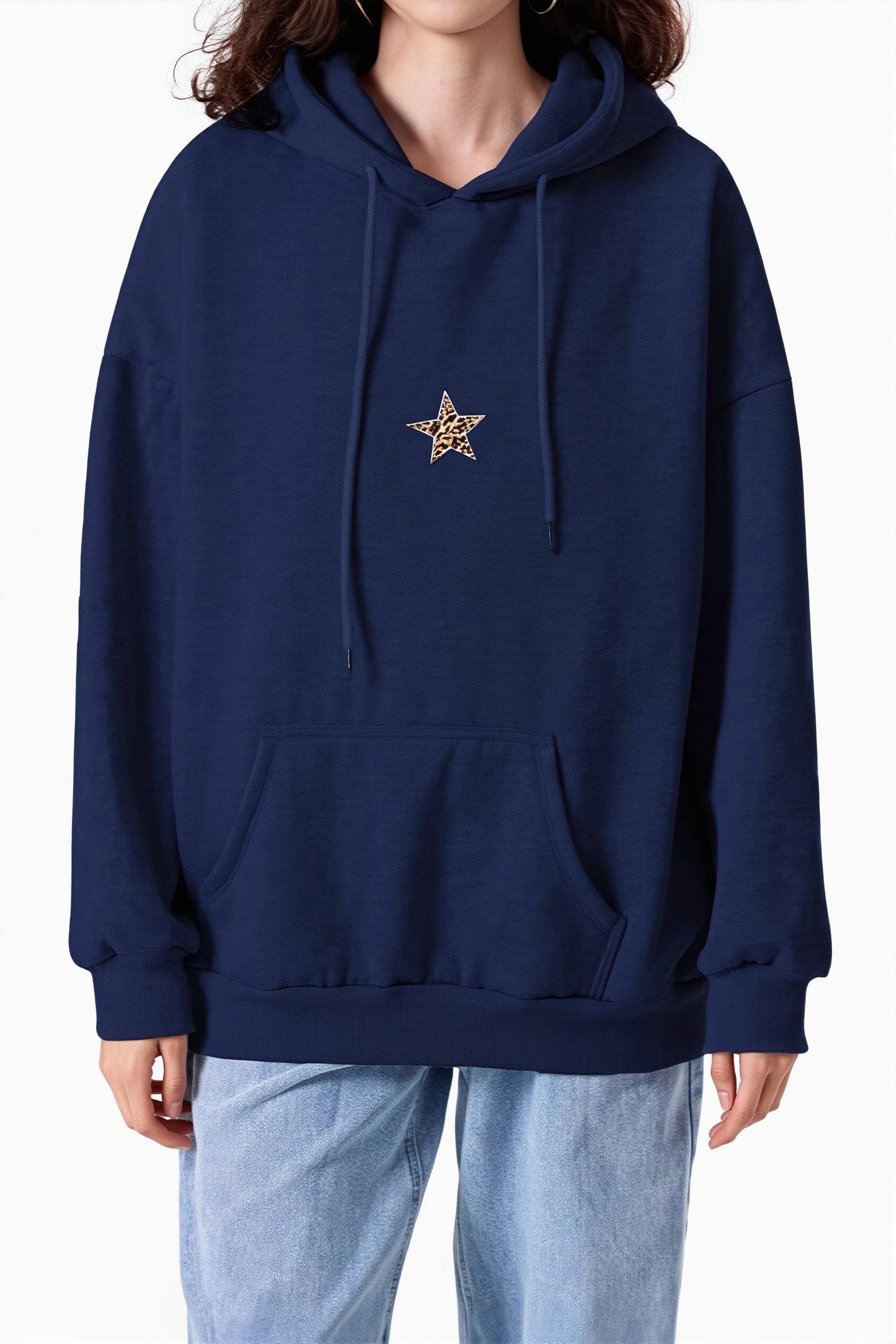 leopard-star-patch-pullover-hoodie