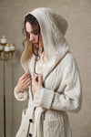 Hudson 15 | 100% wool hooded cardigan coat