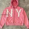 db-letter-embroidered-oversized-zip-hoodie