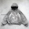 db-oversized-gothic-print-hoodie