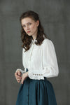 Jo March 31 | Accordion Pleated Linen Shirt
