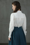 Jo March 31 | Accordion Pleated Linen Shirt
